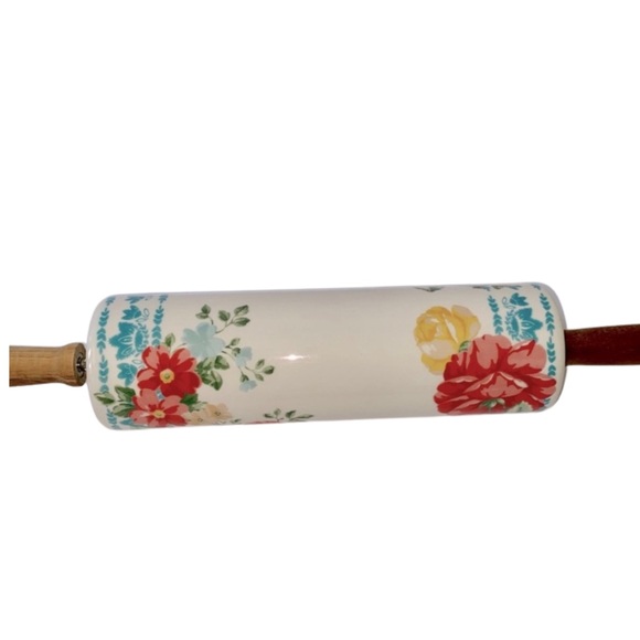Rare - The Pioneer Woman Vintage Floral Rolling Pin -Discount Shipping - Picture 7 of 9